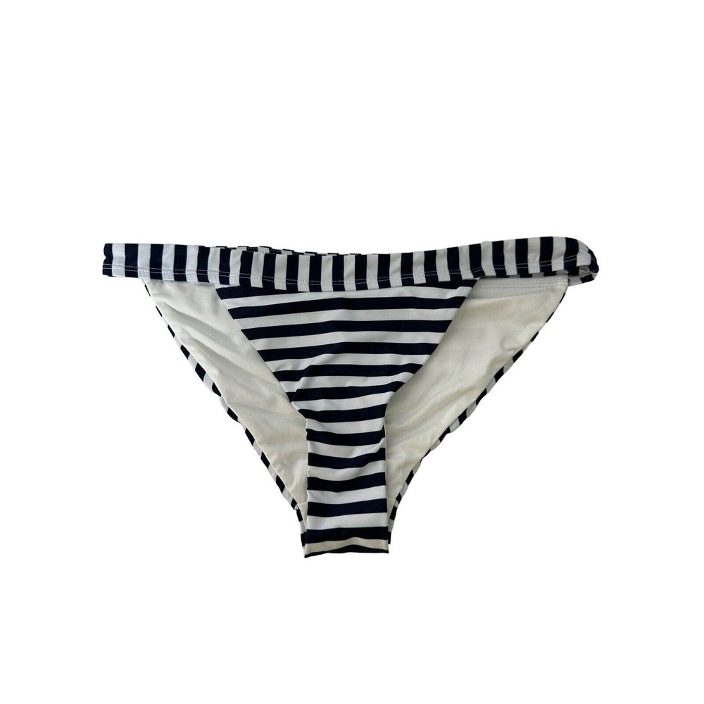 NWT Andie Womens Banded Cheeky Swimsuit Bottoms‎ Large Striped Lined Nautical